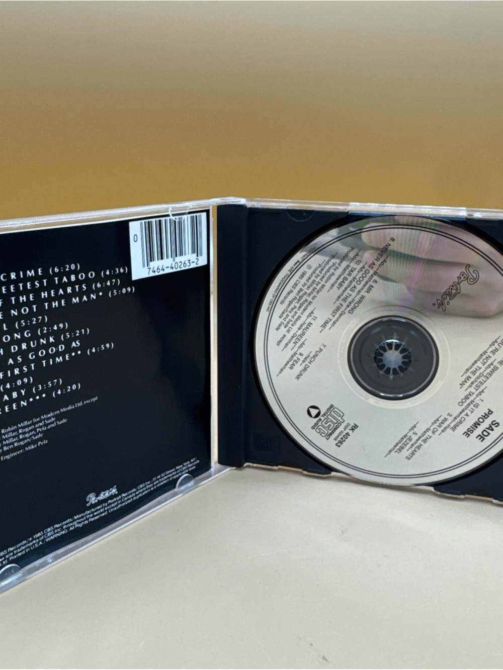 SADE - Promise (1986) - Compact Disc CD - Disc In Excellent Condition - Picture 2 of 6